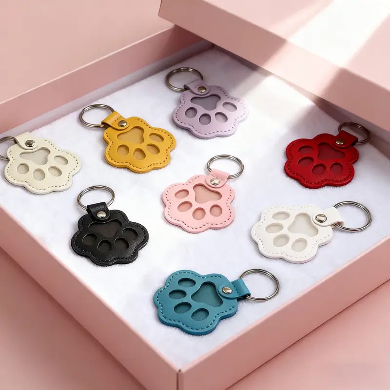 Pet Paw Fur Keychains