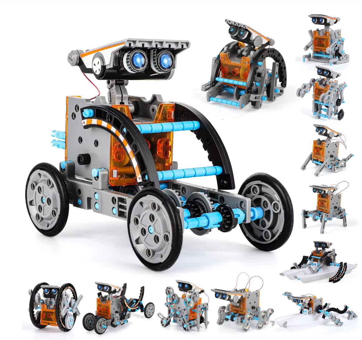 13-in-1 Solar powered DIY Robot Kit Project