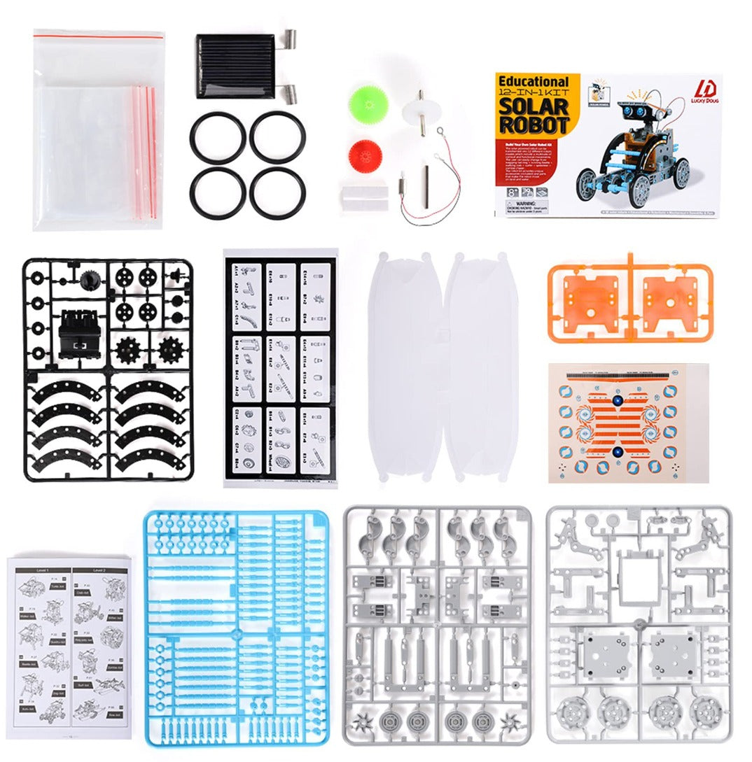 13-in-1 Solar powered DIY Robot Kit Project
